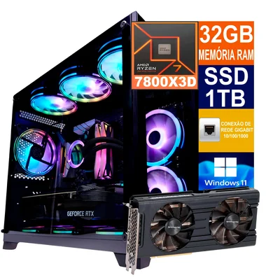 AMD Ryzen 7 7800X3D とDDR5 32GB Pc Gamer Amd Ryzen 7 7800x3d 32GB RAM KaBuM