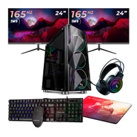 Kit Neologic Streamer, Pc Gamer Amd Ryzen 7 5700g, 16GB 3200mhz, RTX 4060 8GB, SSD 1TB + 240GB M.2, Fonte 600w 80 Plus + 2 Monitores Neologic 24", 165hz, Windows 11 - Nli85860