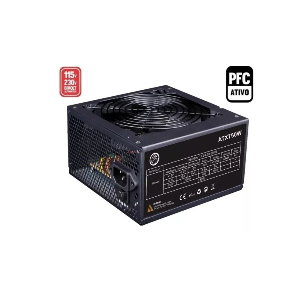 Fonte Alimentação Atx 750w Apfc Bpc/750apfc Fonte Alimentação Atx 750w Apfc Bpc/750apfc