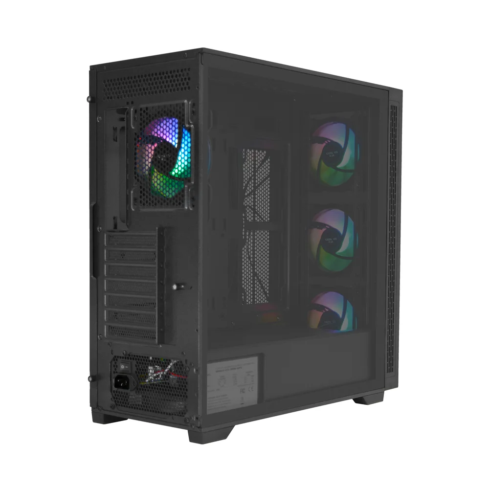 Gabinete Gamer Concórdia Monster, Mid Tower, ARGB, Lateral Vidro Temperado, 4 Fans Gabinete Gamer Concórdia Monster, Mid Tower, ARGB, Lateral Vidro Temperado, 4 Fans