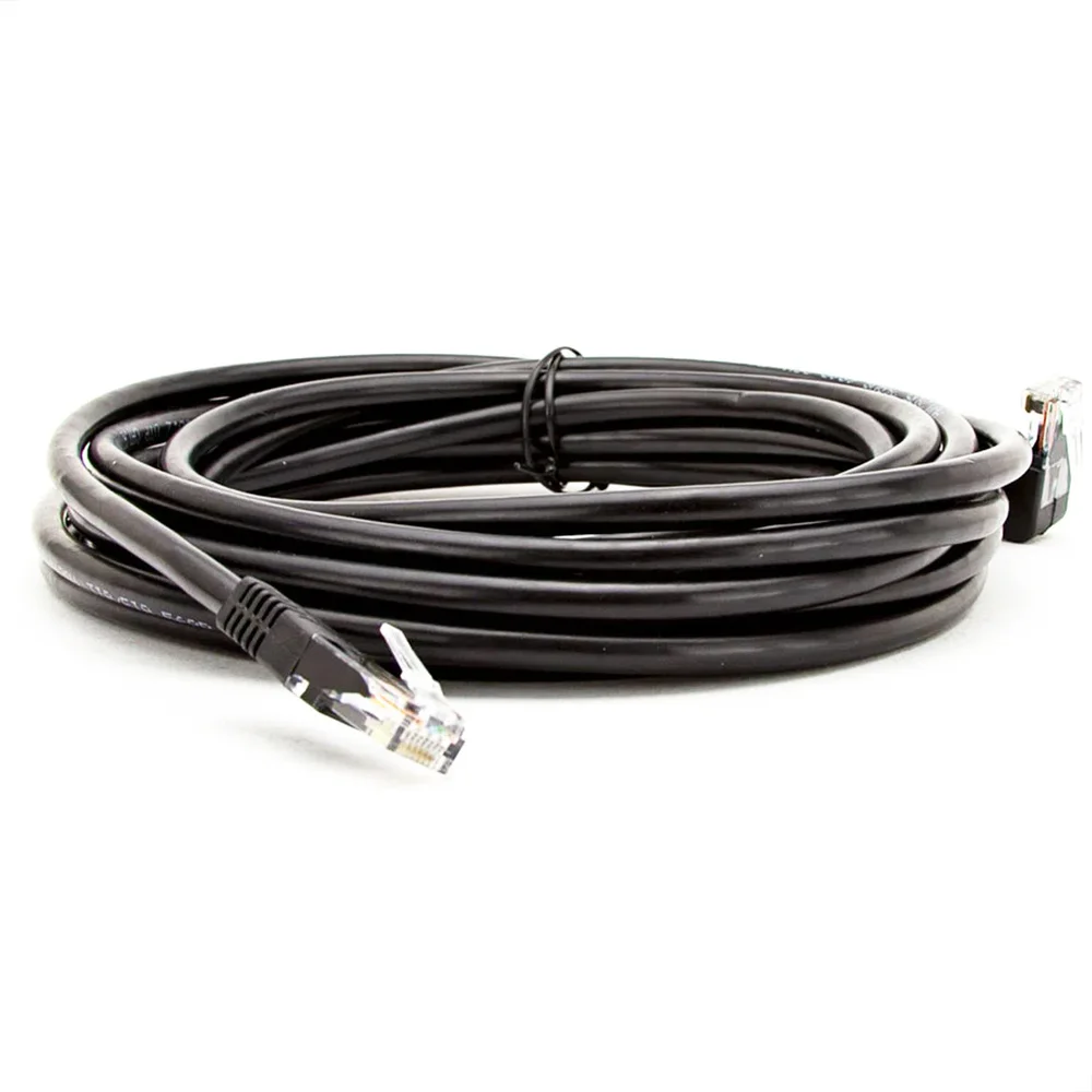 Cabo De Rede Cat5e Plug 90° Graus Para Cima Preto - 5 Metros