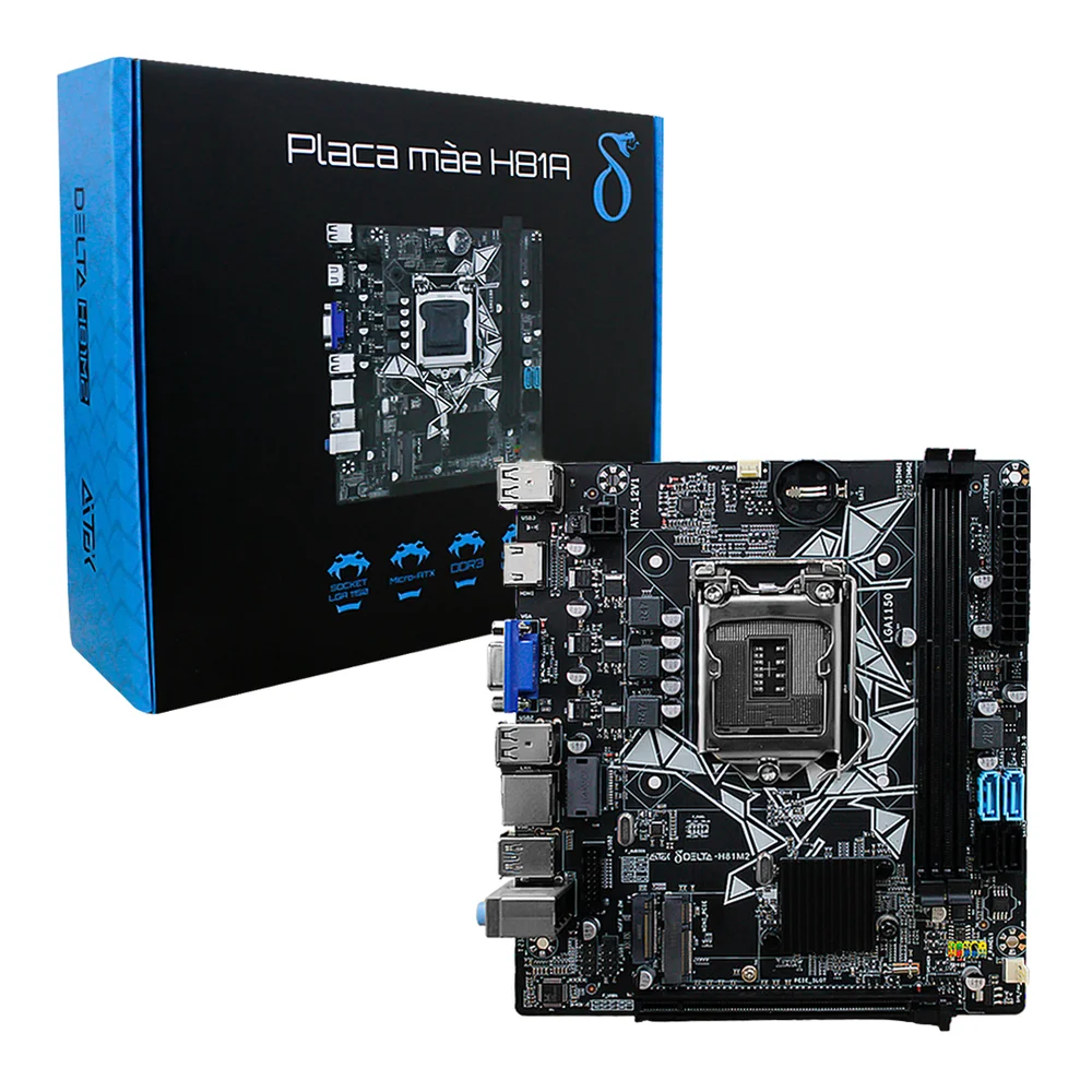 Placa Mãe H81a, Micro ATX, DDR3, LGA 1150, Intel Audio Integrado, 16GB Placa Mãe H81a, Micro ATX, DDR3, LGA 1150, Intel Audio Integrado, 16GB