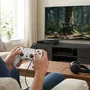Controle Compatível Ps4 PC Notebook Usb Cabo 1,8m Branco