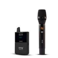 Microfone de Mão Sem Fio Com Monitor EYK, Para DSLR, PC, Filmadora, Smartphone