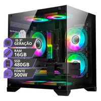 PC Gamer Cpu Intel I5 3.2ghz SSD 480GB Memoria Ram 16gb 500w