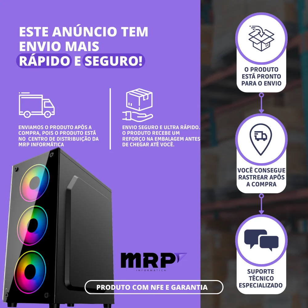 PC Gamer Cpu Intel Core I7 16gb SSD 240GB Placa De Video 4gb - view 2