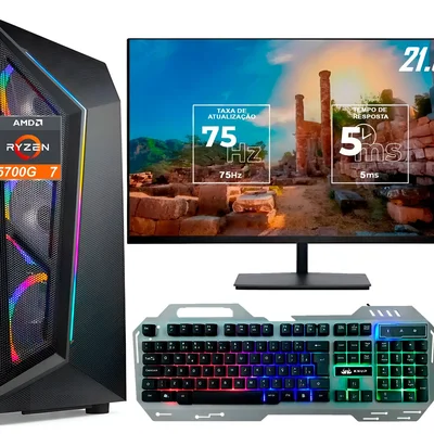 CPU ryzen7 5700 PC Gamer Tech Power Shop AMD Ryzen 7 KaBuM