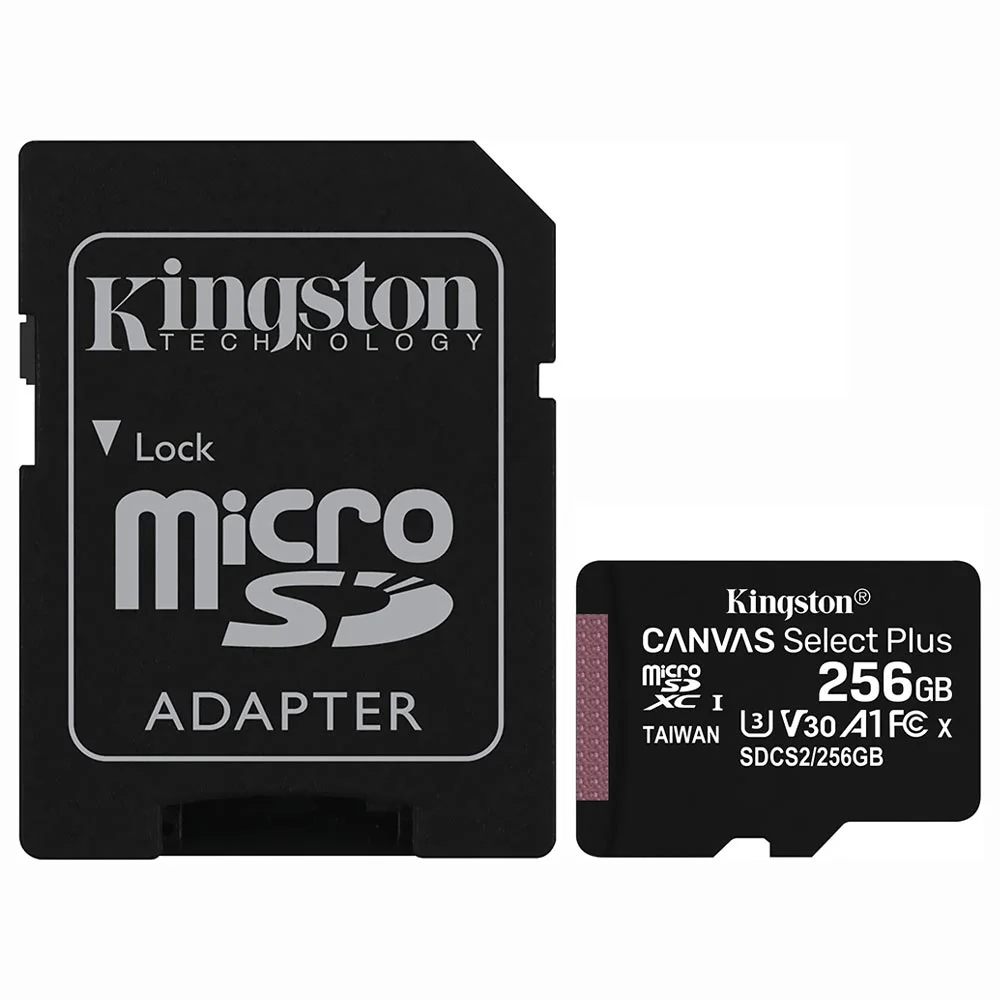 Cartão de Memória Micro SD Kingston Canvas Select Plus, 256GB