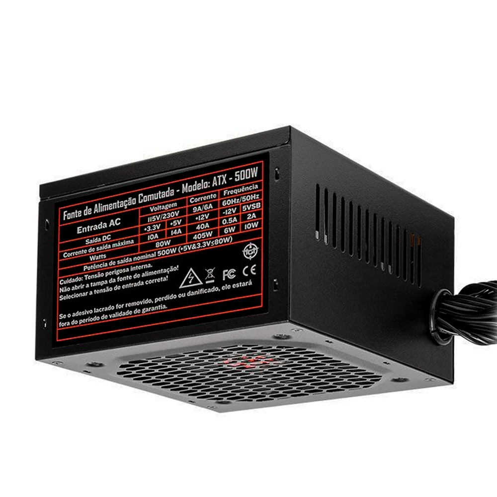 Fonte Atx 500w Tgt Tomahawk T3, Preto, Tgt-t2wk500-bk01 Fonte Atx 500w Tgt Tomahawk T3, Preto, Tgt-t2wk500-bk01