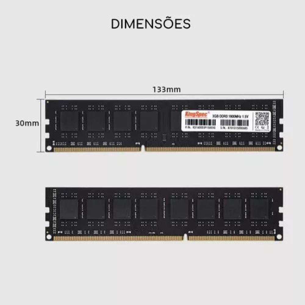 Memória Ram Kingspec 4gb Ddr3 1600mhz Memória Ram Kingspec 4gb Ddr3 1600mhz