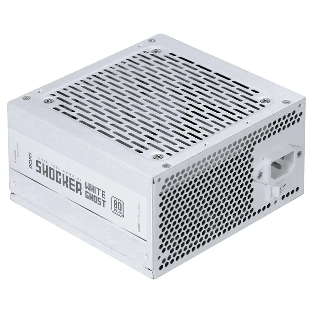 Fonte De Alimentação Gamer PCyes Shocker Full Modular 600w 80 Plus White - White Ghost Fonte De Alimentação Gamer PCyes Shocker Full Modular 600w 80 Plus White - White Ghost