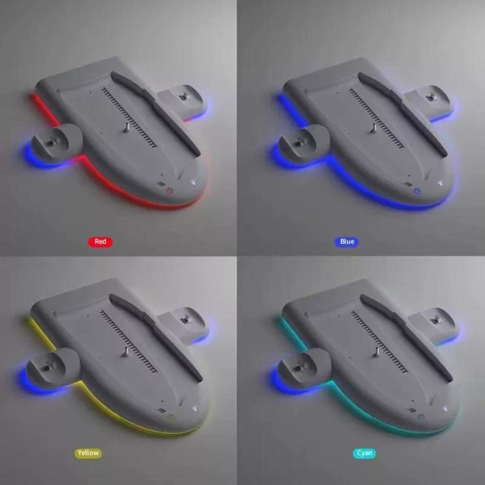 Base Vertical PS5 SLIM Resfriamento e Carregador De Controle Base Vertical PS5 SLIM Resfriamento e Carregador De Controle