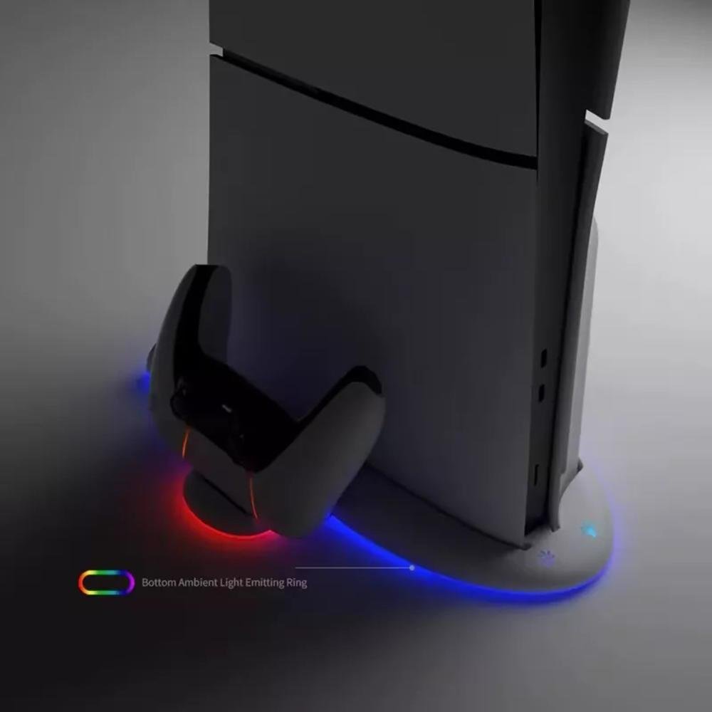Base Vertical PS5 SLIM Resfriamento e Carregador De Controle Base Vertical PS5 SLIM Resfriamento e Carregador De Controle