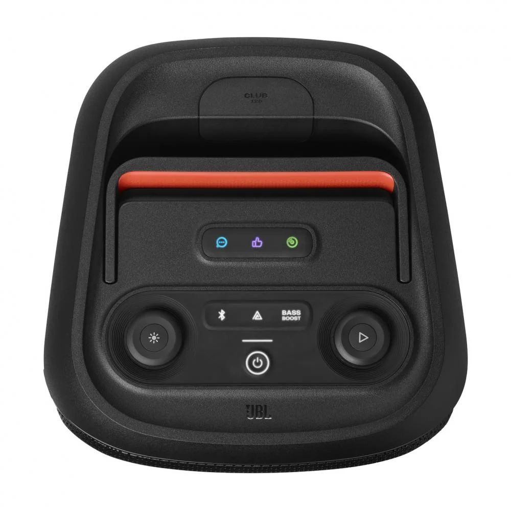 Caixa de Som Bluetooth JBL PartyBox Club 120, Potência de 160W, Karaokê, Conexão Bluetooth e Luzes LED Caixa de Som Bluetooth JBL PartyBox Club 120, Potência de 160W, Karaokê, Conexão Bluetooth e Luzes LED