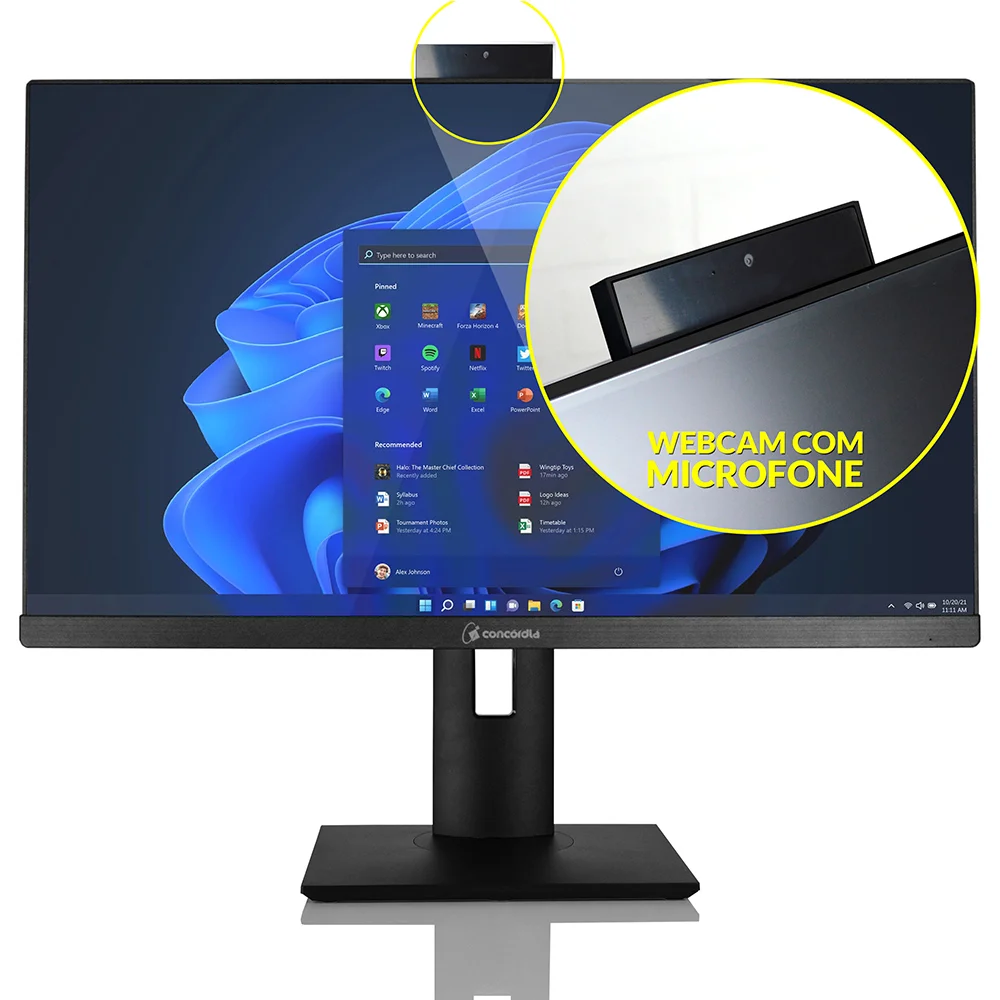 "Computador All In One Concórdia Core I3 10100 8GB Ddr4 SSD 256gb 23.8""full Hd Webcam Wifi WINDOWS 11 Pro" em Campinas - foto 4