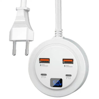 Carregador Múltiplo De Mesa Universal 4 Portas Usb E Tipo C Prático E Portátil