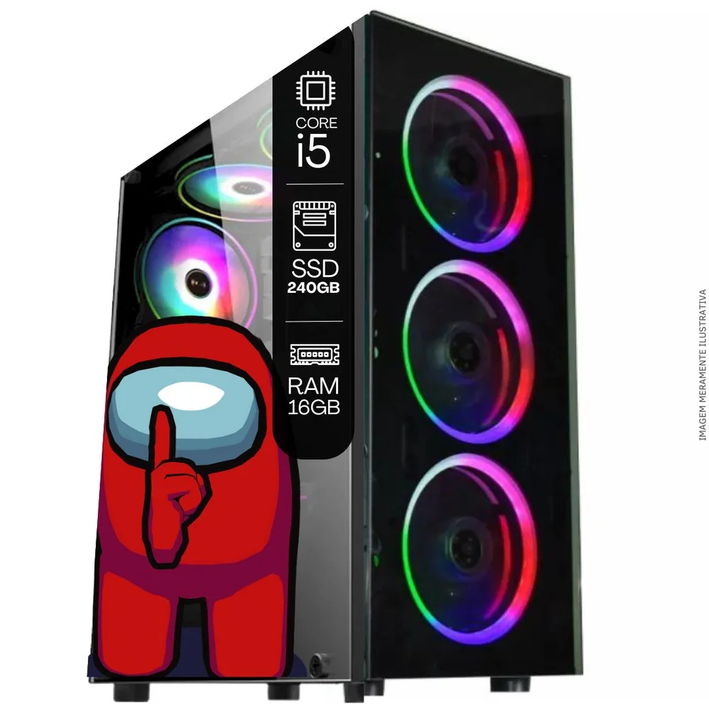"Computador Gamer Completo Balão.info Intel Core I5 SSD 240GB 16gb Teclado Mouse Mouse Pad E Headset Gamer Monitor 20"" WINDOWS 10 Pro Trial" - view 3