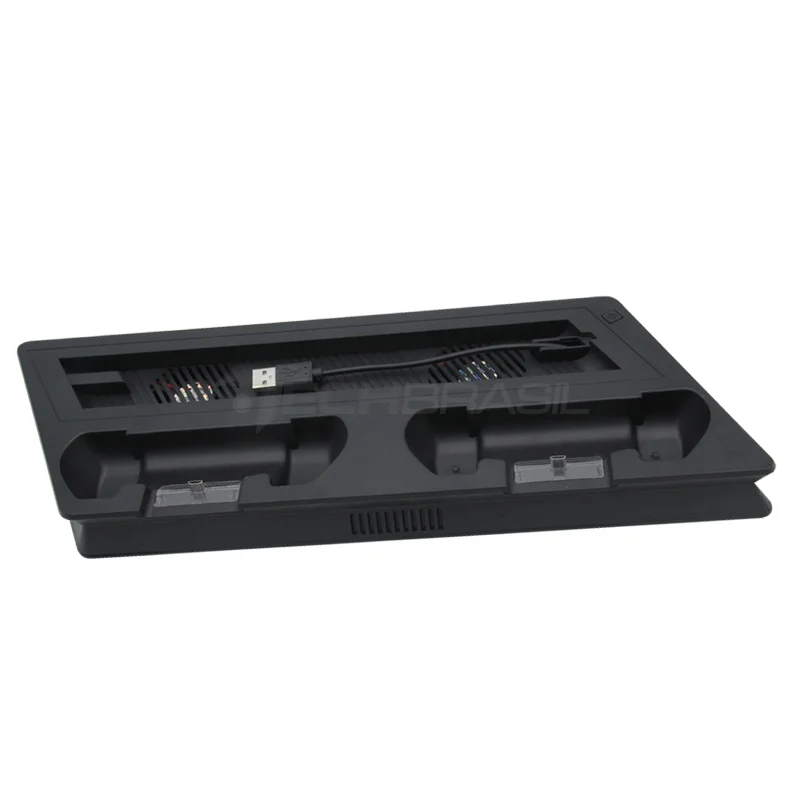 Base Suporte Cooler Carregador 3 Usb Playstation 4 Ps4 Slim Preto Base Suporte Cooler Carregador 3 Usb Playstation 4 Ps4 Slim Preto