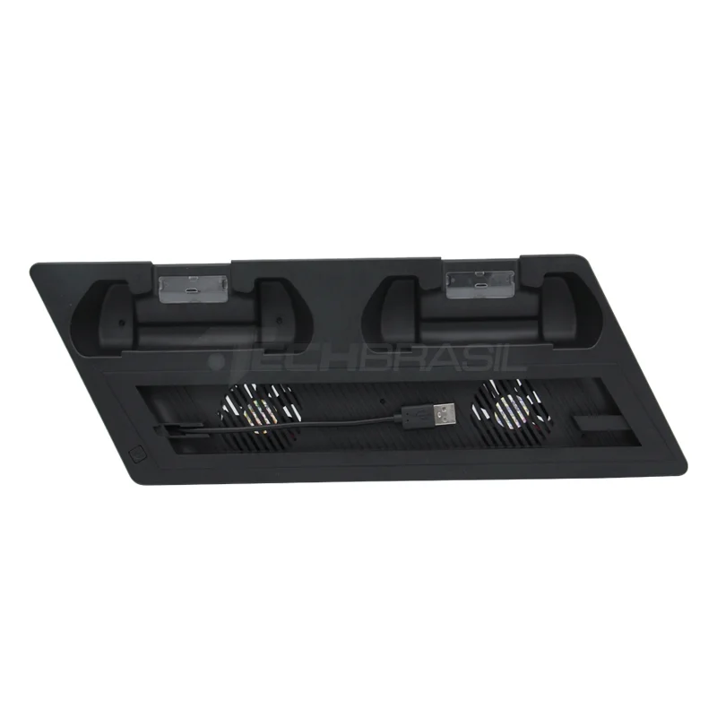 Base Suporte Cooler Carregador 3 Usb Playstation 4 Ps4 Slim Preto Base Suporte Cooler Carregador 3 Usb Playstation 4 Ps4 Slim Preto