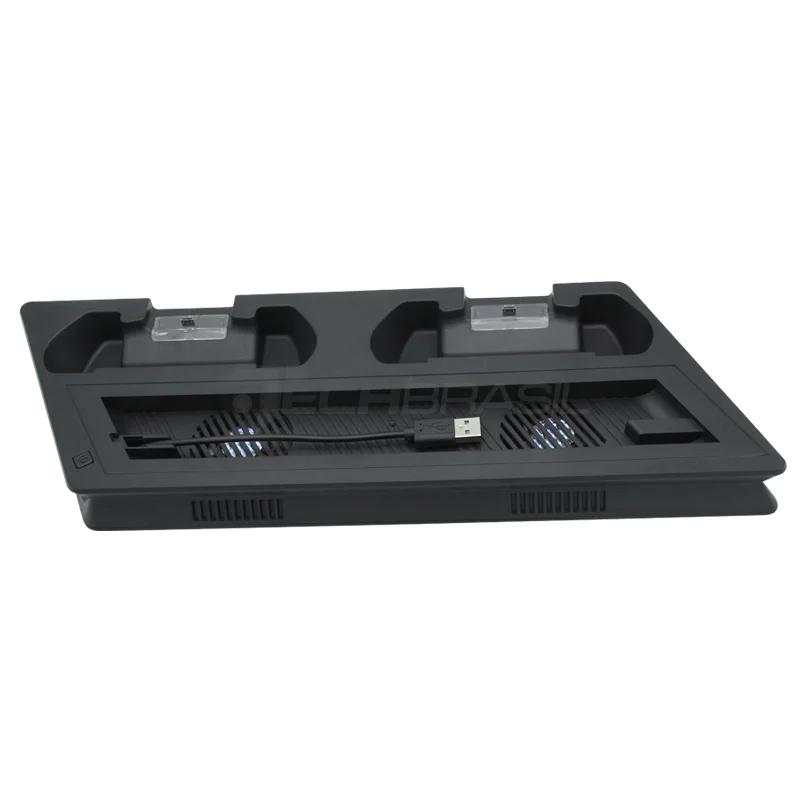 Base Suporte Cooler Carregador 3 Usb Playstation 4 Ps4 Slim Preto Base Suporte Cooler Carregador 3 Usb Playstation 4 Ps4 Slim Preto
