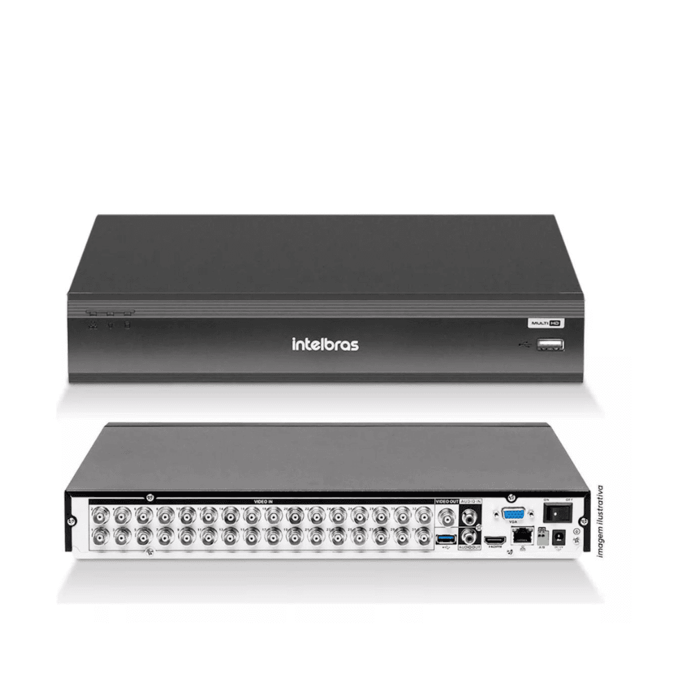 Kit 16 Câmeras Intelbras 1220 D Mic 1080p Com Microfone Dvr Intelbras Imhdx 3132 Inteligência Artificial Sem Hd