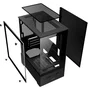 Gabinete Gamer Gbt X500mb, Frente E Lateral Em Vidro Temperado, Com 3 Fans Rainbow, Preto.