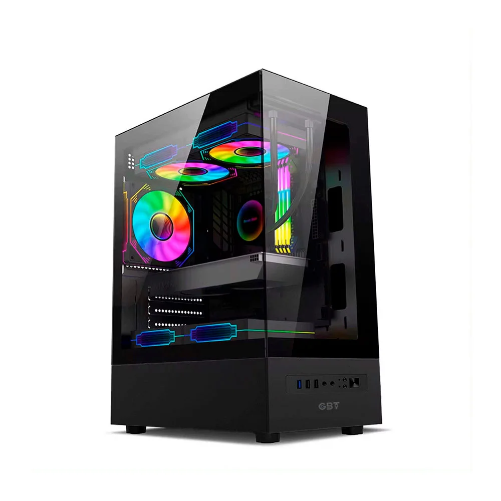 Gabinete Gamer Gbt X500mb, Frente E Lateral Em Vidro Temperado, Com 3 Fans Rainbow, Preto. Gabinete Gamer Gbt X500mb, Frente E Lateral Em Vidro Temperado, Com 3 Fans Rainbow, Preto.