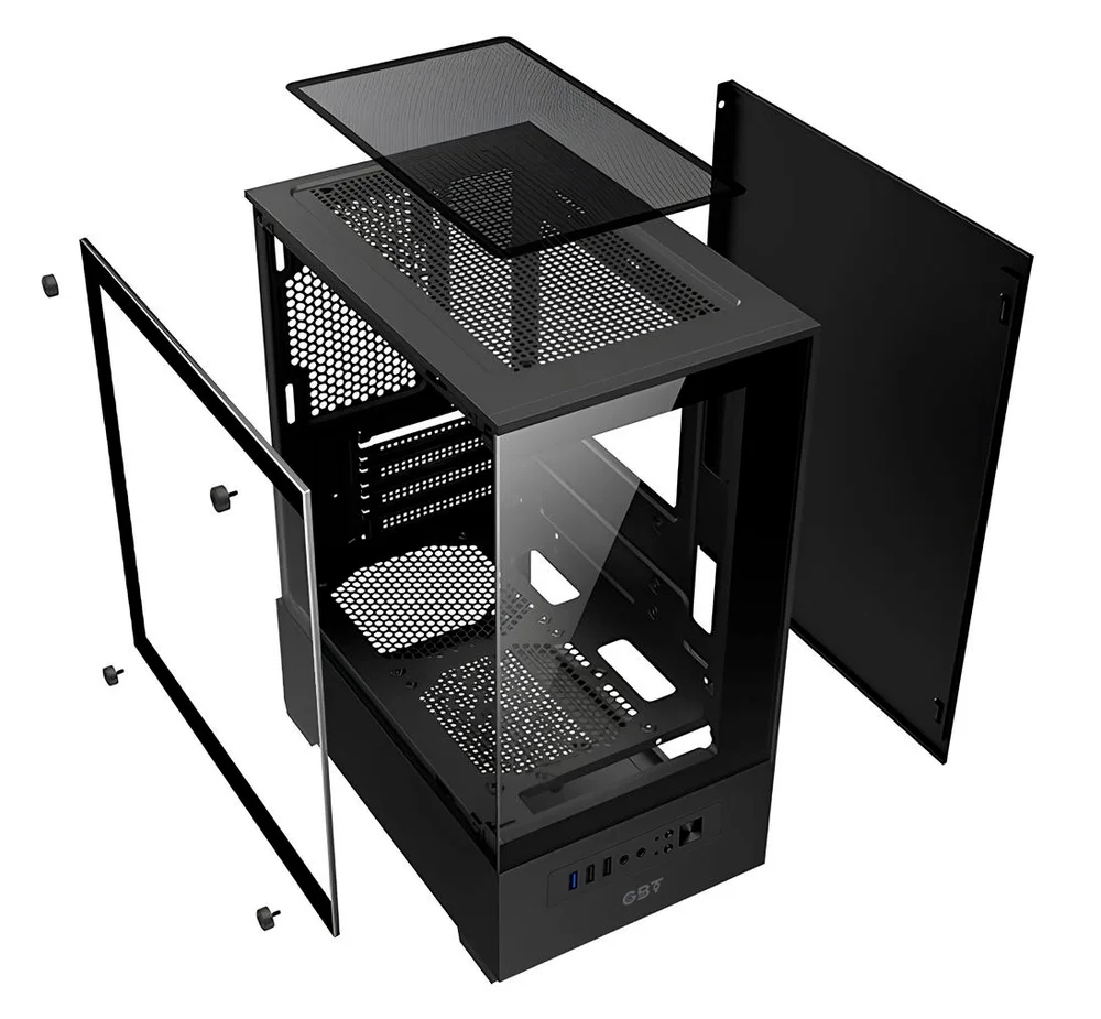 Gabinete Gamer Gbt X500mb, Frente E Lateral Em Vidro Temperado, Com 3 Fans Rainbow, Preto. Gabinete Gamer Gbt X500mb, Frente E Lateral Em Vidro Temperado, Com 3 Fans Rainbow, Preto.