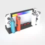Dock Base Estação De Carregamento Para 4 Controle Joy-con De Nintendo Switch Lite OLED - Armazenamento Para 8 Jogos Cinz