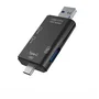 USB C Multi Card Reader, OTG Flash Drive, Adaptador Cardreader, USB 2.0, Tipo-C para SD, Mini Adaptador de Telefone.