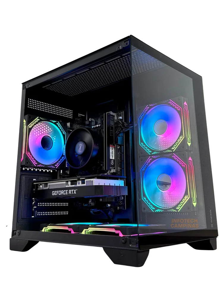 PC Gamer Aquario Preto Infotech | Ryzen 5 5500 | RTX 3050 6GB | 32GB RAM | SSD NVMe 1TB | Windows 11 Pro - view 4