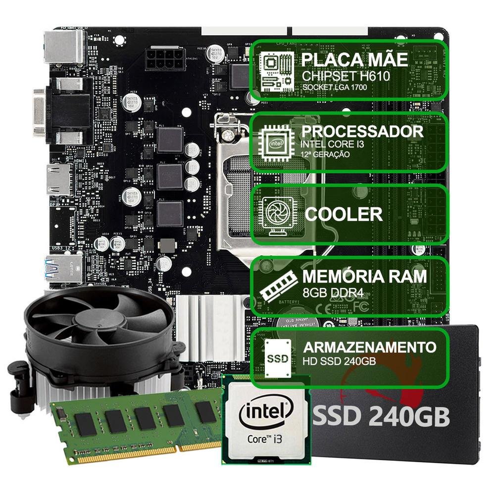 i3 12100とDDR4 8GBメモリ KaBuM Aperte o K e evolua em Tecnologia e Games