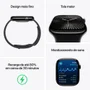 Apple Watch Series 10 Gps + Cellular • Caixa Natural De Titânio – 42 Mm • Pulseira Esportiva Cinza-pedra – P/m
