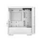 Gabinete Gamer Deepcool Ch360 Wh, ARGB, Mini Tower, Vidro Temperado, Sem Fonte, Com 3 Fans, Branco