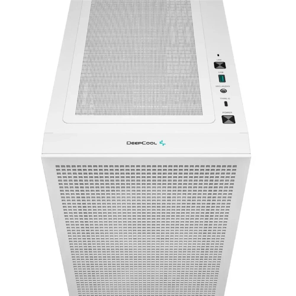 Gabinete Gamer Deepcool Ch360 Wh, ARGB, Mini Tower, Vidro Temperado, Sem Fonte, Com 3 Fans, Branco Gabinete Gamer Deepcool Ch360 Wh, ARGB, Mini Tower, Vidro Temperado, Sem Fonte, Com 3 Fans, Branco