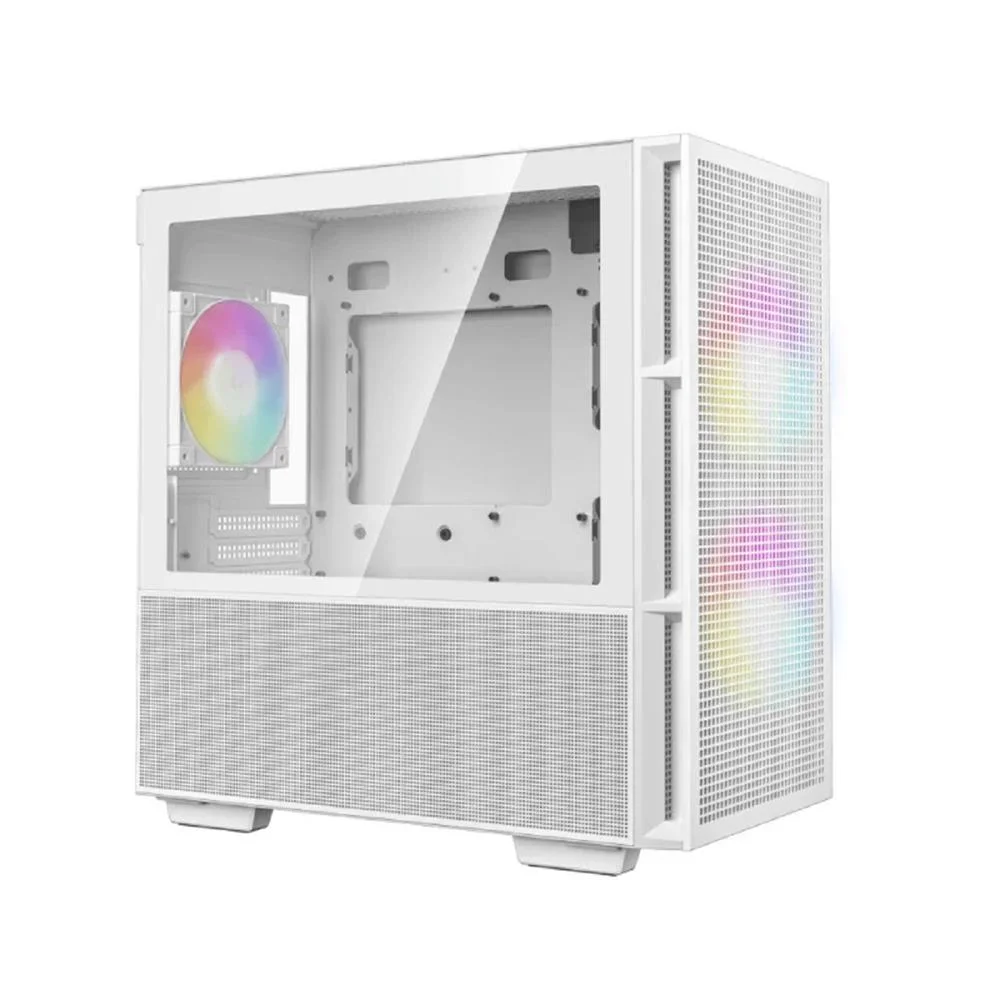 Gabinete Gamer Deepcool Ch360 Wh, ARGB, Mini Tower, Vidro Temperado, Sem Fonte, Com 3 Fans, Branco Gabinete Gamer Deepcool Ch360 Wh, ARGB, Mini Tower, Vidro Temperado, Sem Fonte, Com 3 Fans, Branco