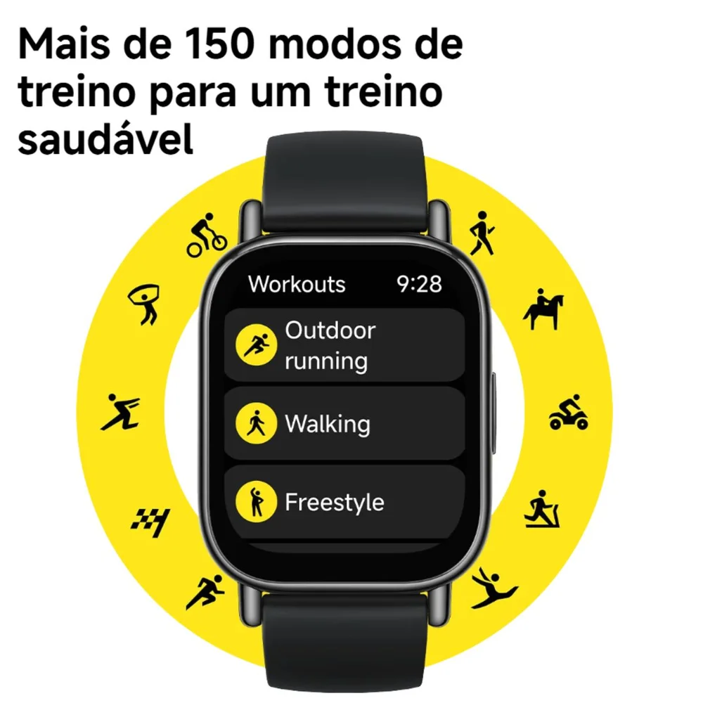 Smartwatch Redmi Watch 5 Lite Gps, Tela AmoLED 1,96" 150 Modos Esportivos M2352w1 Preto Smartwatch Redmi Watch 5 Lite Gps, Tela AmoLED 1,96" 150 Modos Esportivos M2352w1 Preto