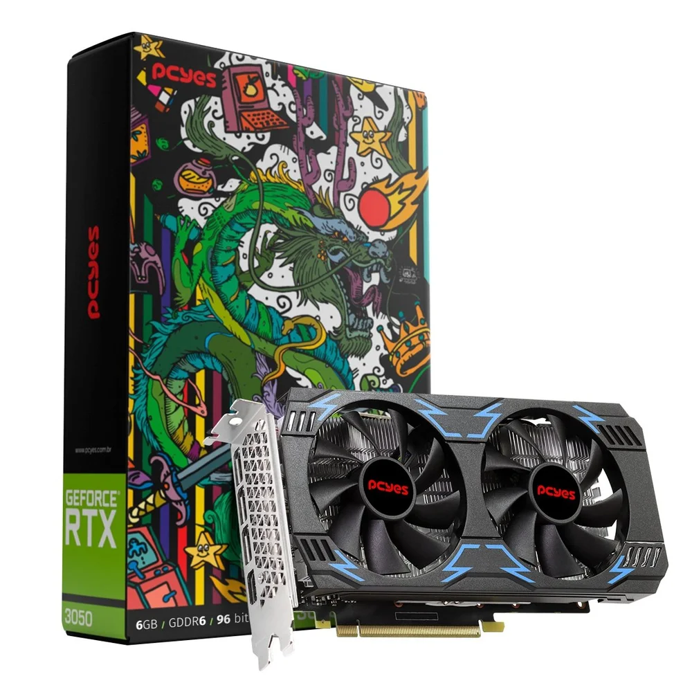 Placa De Vídeo RTX3050 Nvidia GDDR6 6GB KaBuM