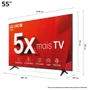 Smart Tv 55 Polegadas LG UHD 4K, 3 HDMI, 2 USB, Com Alexa, Chromecast Integrado - 55ut8050