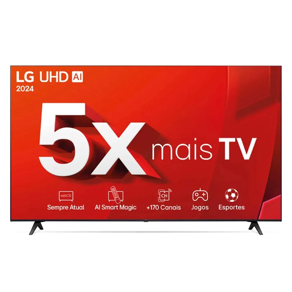 Smart Tv 55 Polegadas LG UHD 4K, 3 HDMI, 2 USB, Com Alexa, Chromecast Integrado - 55ut8050 Smart Tv 55 Polegadas LG UHD 4K, 3 HDMI, 2 USB, Com Alexa, Chromecast Integrado - 55ut8050
