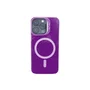 Capa Capinha Case Brilho Luxo Glitter Premium Magsafe Magnética Com Suporte Bracket Para Iphone 13 Pro Max - Roxo