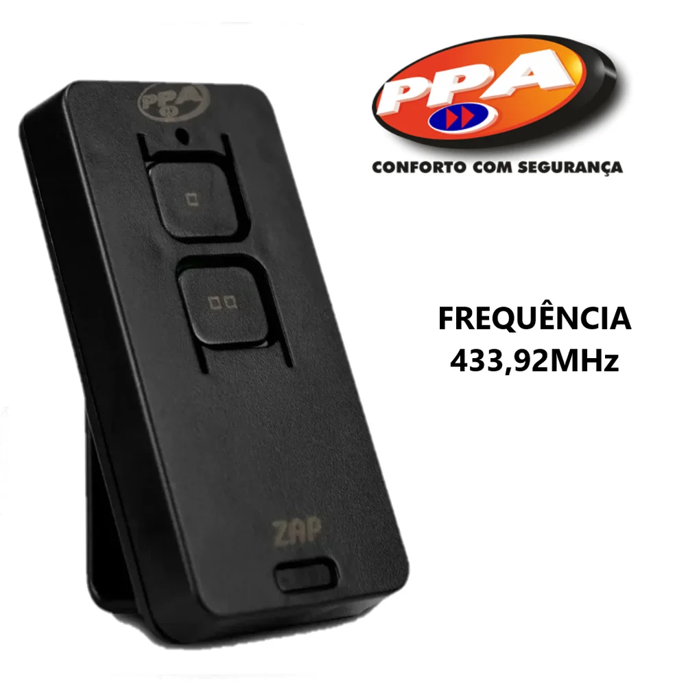 Controle Remoto Ppa Zap Pop 433mhz Dupla Tecnologia