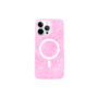 Capa Capinha Case Brilho Luxo Glitter Premium Magsafe Magnética Cor Rosa Pink para iPhone 12 Pro Max