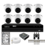 Kit 8 Câmeras 1220 D Mic 1080p Com Microfone Dvr Intelbras 1216-c Mhdx Com Acesso Remoto Hd 3TB