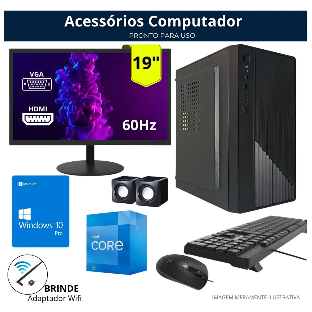 大画面！Win11公式対応10世代i5/メ16G/SSD/グラボ/無線/HDMI Produtos com até 15 OFF no PIX KaBuM
