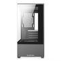 Gabinete Gamer Bg-055 Hit Pro 3x Fan Rainbow Vidro Cinza