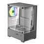 Gabinete Gamer Bg-055 Hit Pro 3x Fan Rainbow Vidro Cinza