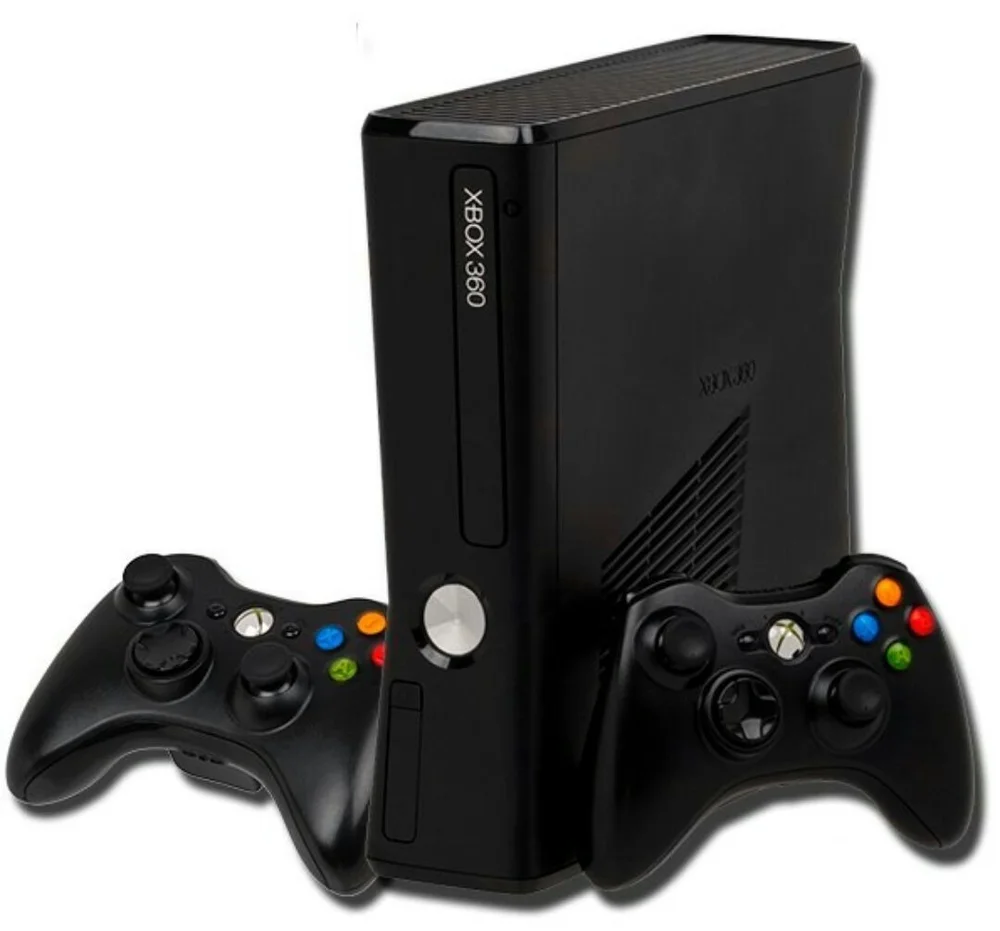 XBOX 360 Slim 250gb 2 Controles + 3 Jogos Standard Preto XBOX 360 Slim 250gb 2 Controles + 3 Jogos Standard Preto