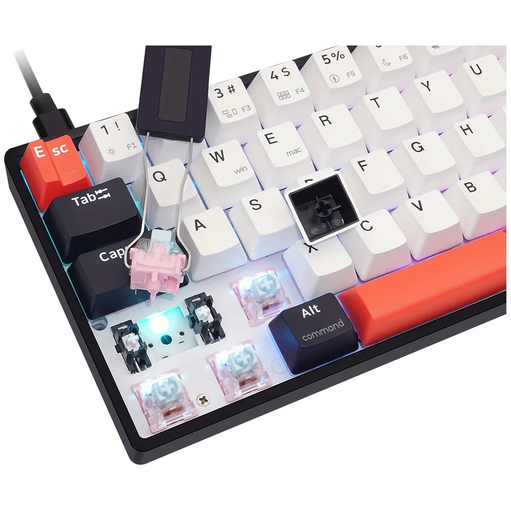 Teclado Gamer Skyloong GK61 QMKVIA KaBuM
