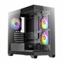 Gabinete Gamer Antec Cx300m RGB Basic Lateral De Vidro Temperado 4mm Micro-atx/itx Com 3 Fans RGB 12.